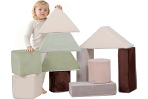 BanaSuper Soft Play Set, 11-Piece Foam Building Blocks for Toddler, Kids Soft Stacking & Building Toys, Safe and Durable Construction Toy, Creative Play Gym for Indoor Fun, Gifts for Boys and Girls