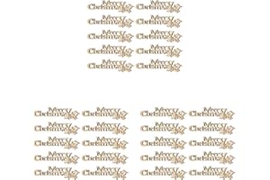 Angoily 60 Pezzi Decorazioni Natalizie in Legno Naturale per Fai da Te Merry Christmas Accessori Artigianali Resistenti per Scrapbooking Cucito e Decorazioni per Casa Tavolo e