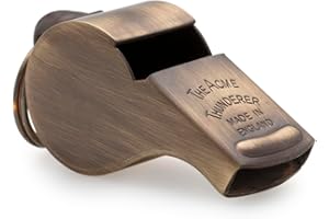 ACME Thunderer 58 Sifflet de sport en laiton massif avec finition en laiton antique Fabriqué au Royaume-Uni