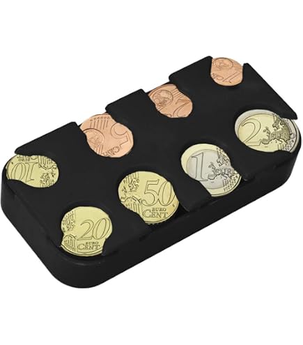 Portamonete Auto Universale - Organizer Per Monete Da Auto Con 4 Scomparti