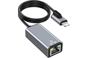 NCGGY [MFi Certified] Lighting to Ethernet Adapter,RJ45 Ethernet LAN Network Adapter Cable with harging Port Compatible with i-Phone 13/12/11/XS/XR/X/8/7/i-Pad/i-Pod,Plug and Play,Supports 100Mbps