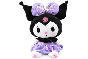 Binggunyo Kuromi Peluche, Kuromi Muñeco de Peluche Juguetes, Kuromi Animal de Dibujos Animados Figura, Animados Peluche Muñeca para Niños Cumpleaños Regalo (D)