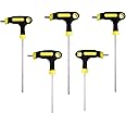 5 Pieces Hex Allen Key Wrench, 2.5-6mm T-Handle Metric Bike Hex Key with Ball End Screwdriver Hand Tool for Bike Pedal Handlebar Disc Brake Mount Repair
