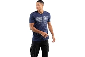 Cotton Soul Star Trek Ship Mens T Shirt, Black