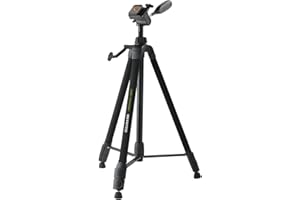 CULLMANN PRIMAX 380 - Trípode de cremallera con cabezal de 3 direcciones (tamaño plegado 66 cm, altura máxima 159 cm, máxima carga 3.5 kg) color negro