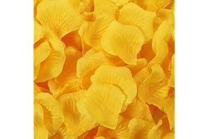 Azexcy Artificiali Petali di Rosa, 1000 pz Petali di Fiori Confetti da Sposa Artificiali Petali di Rosa Finti per Matrimonio, Natale, San Valentine, Arancia
