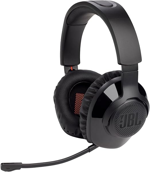 JBL Quantum 350 Over-Ear Gaming Headset – Wireless 2.4 GHz und USB-C-Anschluss – Mit abnehmbarem Boom Mic und QuantumSurround Sound – Schwarz - 1