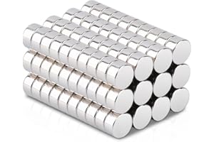 FPMYB 120PC Imanes de Neodimio 6 x 3 mm, Imán Pequeño Redondo Imanes para Frigorífico, Pizarras Blancas, Fotos, Notas, Pizarra Magnética, Manualidades, Oficina Pinboard (Plata)
