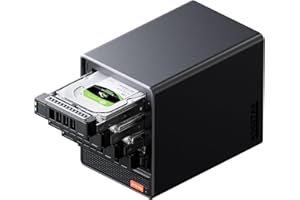 ‎AOOSTAR AOOSTAR Ryzen 7 5825U 4Bay NAS Mini PC, Kein RAM Keine SSD, NAS Desktop Computer 2*M.2 NVMe-Steckplätze, 2,5/3,5 SATA x 4-Speicher(bis zu 4 x 22 TB) Keine Festplatte, nur 4 Festplattenrahmen kein OS
