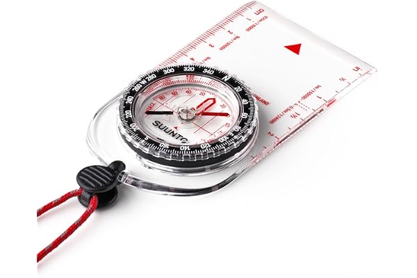 SUUNTO A-10 Boussole de Randonnée Robuste, Navigation Professionnelle, Compass d'Orientation avec Cordon, étanche, Déclinaison Réglable, pour Course Expédition Camping Survie
