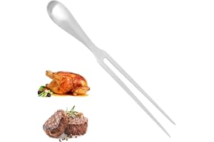 TMZELOA Tenedor Trinchador en Acero Inoxidable Tenedor para Trinchar Chuleton Acero Inoxidable Cuchillo Carnicero para Deshuesar Utensilios Barbacoa Tenedores para Barbacoa Cocina Pavo Asado y Cena
