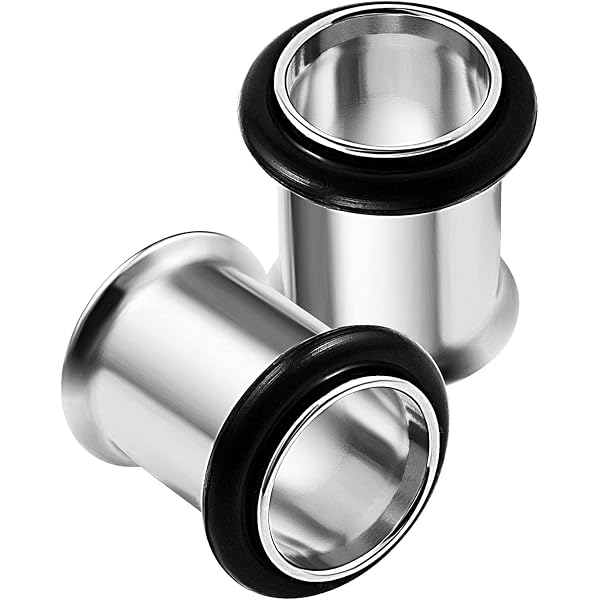 ZS Single Flare Plugs Verre Transparent – Écarteurs D’Oreilles 6g à 9/16 Pouces – Lot De 1 Paire