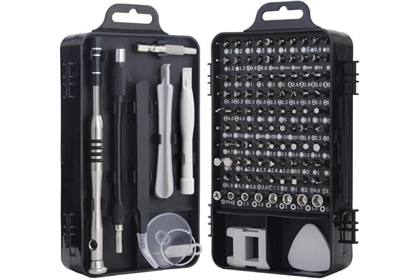 TEC TAVAKKAL Latest PC Repair Screwdriver Set, 110 in 1 Professional Precision Screwdriver Set, Multi-Function Magnetic Repair Computer Tool Kit For Mobiles/Tablets/Glasses/Laptop/PC Gray