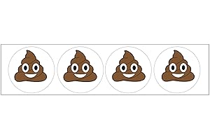 AK Giftshop Lot de 12 bandes autocollantes sur le thème des crottes Emoji