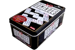 rukauf Doppel 12 Domino-Spiel in Einer Metalldose Spielset 91 Teile Mexican Train Zug