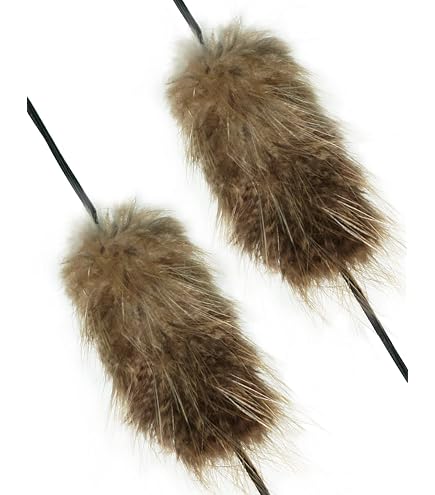 2 Silencieux Cordes Arc 20cm - Fourrure Flanelle - Anti-Vibration Tir à L'Arc