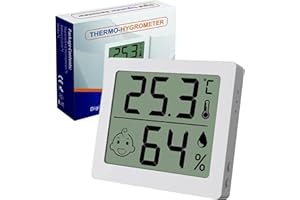 MOLCZOV Termometro igrometro digitale,termometri interni per misurare umidità, mini monitor di temperatura e umidità per stanze, alta precisione per serra, rettili,botticelle,cantina,ufficio