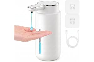 400 ml automatisk tvåldispenser i 4 steg, automatisk tvålpump | Tvålpump IPX5 vattentät, väggmonterad eller stående, väggtvål
