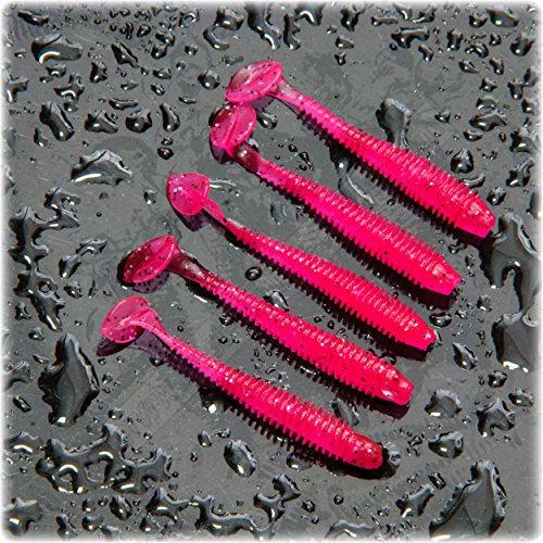 Soft Lure Bait For Fishing - 5cm Shad Twister Minnows For Perch, Bass, Pike, Trout (5 Pieces, Mix Colors)