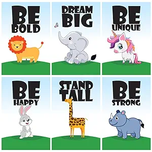 Kids Room d?cor, Cute Inspirational Poster for Playroom, Bedroom, Nursery Room Wall Art Decoration Outer Space Posters-D?cor for Boys and Girls, Pack of 06, Paper Print, (18x12 INCH, Each), Rolled