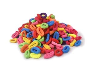 Cozihom Lot de 400 élastiques à cheveux pour bébé, chouchous colorés pour tout-petits, nourrissons, taille de doigt pour enfants