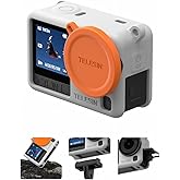 Telesin Osmo Action 6 i&ccedil;in Silikon Koruyucu Kılıf + Lens Cap (Grey)