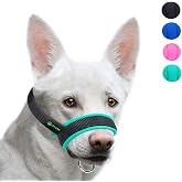 ILEPARK Muzzle for Large Small Medium Dogs, Fabric Muzzle, Adjustable Anti-Bite for Dog (S,Green)