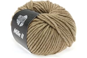 ‎LANA GROSSA LANA GROSSA Mille II | Strapazierfähiges Mischgarn mit Merinowolle, waschmaschinenfest | Handstrickgarn aus 50% Schurwolle & 50% Acryl | 50g Wolle zum Stricken & Häkeln | 55m Garn FB53