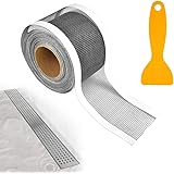 Haarfänger für Dusche, OLRWSLG 10m Abfluss Haarfänger aus PVC-Gaze Duschrinne Haarsieb mit Plastikspachtel Einweg Duschabflus