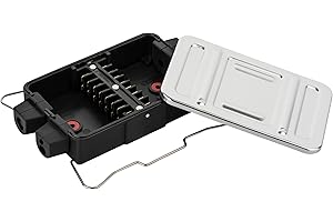 AUTOLIGHT 24 Verteilerdose Verbindungsdose Verteilerkasten 8-polig Abzweigdose für Anhänger, Wohnmobil, Wohnwagen, PKW aus Aluminium/Kunststoff spritzwassergeschützt