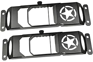 SDENSHI Coppia Pedane Pieghevoli Antiscivolo Per Cerniera Per Porte In Metallo Per Jeep Wrangler JK
