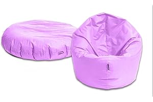 ‎BUBIBAG BuBiBag Sitzsack XXL, Sitzsack XXL für Erwachsene - XXL Sitzsäcke, Sitzkissen oder Gaming Sitzsack, geliefert mit Füllung (145 cm Durchmesser, Flieder)