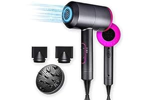 Jooayou Professional Hair Dryer 2000W Fast Dry Negative Ions Hair Blow Temperature Hairdryer with Diffuser Hairdryer with 2 Speeds, 3 Heating and Cool Button