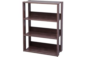 Iris Ohyama, Mobile contenitore/Ripiano portaoggetti/Modulo laterale/Piccolo contenitore, Modulare,Design, Ufficio, Casa - Open Wood Rack - OWR-600 - Marrone