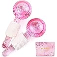 Poleview Face Massager,Ice Globes, Ice Globes for Facials, Face Massager Tools for Neck Eye Circle,Smart Cool Face Roller Ball,Reduce Puffiness Anti Ageing Wrinkles Soothing Firming Skin 2Pcs