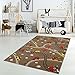 Produktbild Kinder Teppich Spielteppich Flachflor Junior mit Auto/Straße/Eisenbahn-Motiv in Braun/ Rot für Kinderzimmer: Größe 133x190 cm