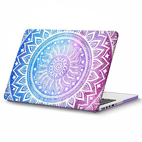 Case MacBook Pro 13 Retina Hülle Violett , Haocoo Mandala Design Ultra Slim Dünn Kratzfeste matt rutschfest Hartschale Kunststoff Schutzhülle Snap case für Apple MacBook Pro 13 Zoll Retina (Modell: A1425 / A1502)
