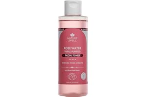 Nature Spell Rose Water Facial Toner, Hydrates & Restores Skin pH Balance, Suitable for All Skin Types, Vegan, 200ml