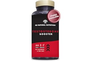 TESTOSTÉRONE HOMME BOOSTER - Musculation, Libido, Puissant, Énergie - Formule Naturel avec Maca, Fenugrec, Zinc, Vit B6 et Ginseng. 90 Capsules. VÉGAN. N2 Natural Nutrition
