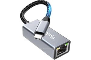 Adapter USB C do Ethernet, Oliveria USB C do RJ45 Gigabit Ethernet LAN Adapter sieciowy dla iPhone 15 Pro, iPad Pro/Air, MacBook Pro/MacBook Air M1 M2, Galaxy S23, Surface Book, Dell XPS itp.