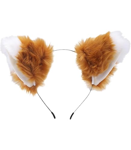 Fascia per capelli con orecchie di gatto di volpe Fascia per