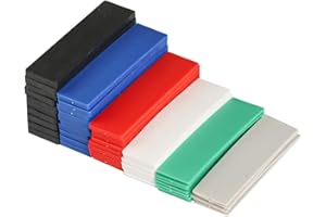 HUANGXINYU 72 Pcs Cale Plastique, Jeu de Cale Fenetre, Cales en Plastique, Cales de Vitrage en Plastique, Blocs de Vitrier, Blocs Espacement pour Fenêtre Terrasse Bois Parquet Pose de Carreaux (6 Tailles)