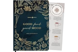 ‎LEBENSKOMPASS Lebenskompass® Rezeptbuch A5 zum Selberschreiben “PEPPER” mit Saisonkalender als Poster - Hardcover Meine Lieblingsrezepte - DIY Kochbuch für dich oder als Geschenk