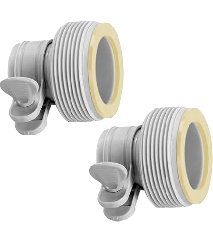 CHIKIXSON Adaptateur de Tuyau de Piscine A, Adaptateur Tuyau Piscine,raccordement Piscine avec Filetage Interne, adaptateurs de Tuyau de 32/38 mm compatibles avec la Piscine Intex (2PCS