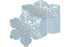 CharmBurst 40 Stück Weihnachtsservietten Mit Schneeflockenmotiv, Festliche Weihnachtskranz Servietten, Tischdeko Weihnachten, Partygeschirr, Seidenpapier