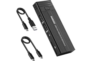 FARBOKO Carcasa SSD M.2 NVME & USB Hub 2 en 1, USB 3.1/USB 3.2 Gen2 10Gbps Herramienta Libre M.2 Adaptador para M-Key/B+M Key en 2242/2260/2280 SSD