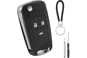 GUOBINZH Obudowa kluczyka samochodowego z 3 przyciskami, kompatybilna z Opel Astra J, Insignia, Mokka, Meriva, B, Zafira, Tourer, Vauxhall, pilot zdalnego sterowania, obudowa kluczyka samochodowego, składana