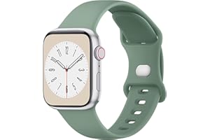 Yisica Pasek na nadgarstek kompatybilny z Apple Watch 38mm 40mm 41mm 42mm 44mm 45mm 49mm, silikonowe miękkie paski do iWatch Series 9 8 7 6 5 4 3 2 1/SE
