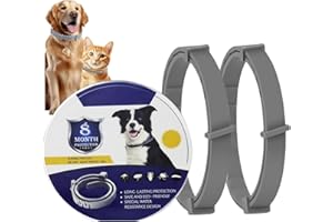 XUNZHI 2 Pack Collar Dog,Collars for Dogs to Prevent,Puppy Collars,Natural Essential Oils,Safe Waterproof Adjustable Dog C/ollar,8-Month Protection for D/ogs,Do/g C/ollar Medium,Calming Colla/r for Do/gs