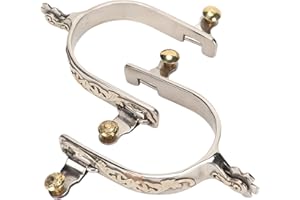 Focket Western Cowboy Spurs, 1 para ostróg ze stali nierdzewnej z obrotowym kołem zębatym, retro, dobre wykonanie, dla mężczyzn i kobiet, do jazdy konnej